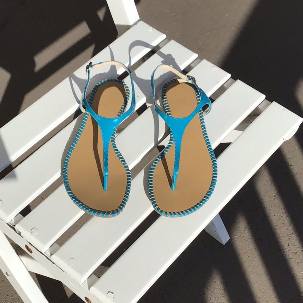 Vince Camuto teal patent sandals Size 7